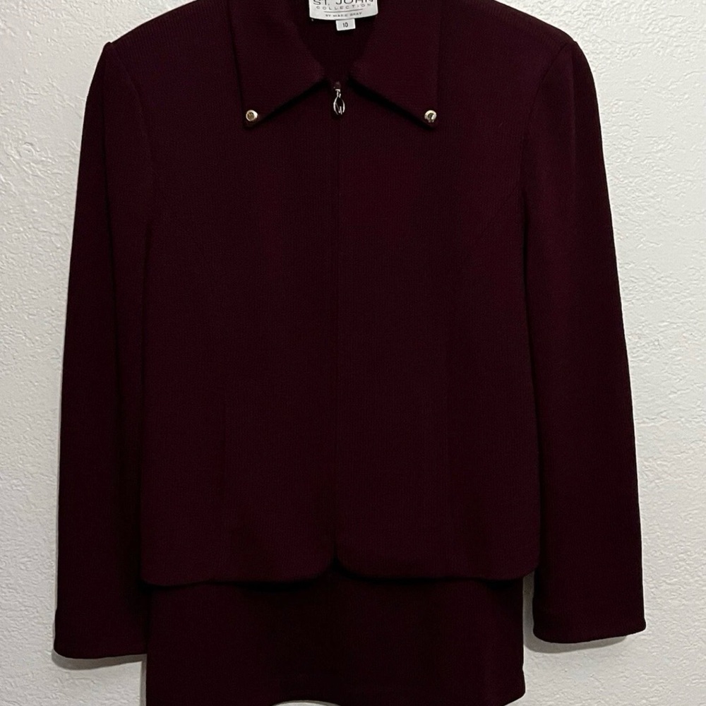 St. John Deep Burgundy Blazer